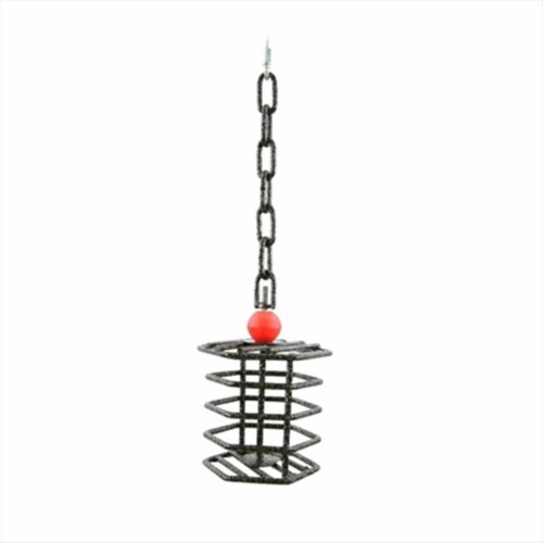 A&E Cage AE-HTFS Black Small Hex Bird Toy Feeder Perspective: front