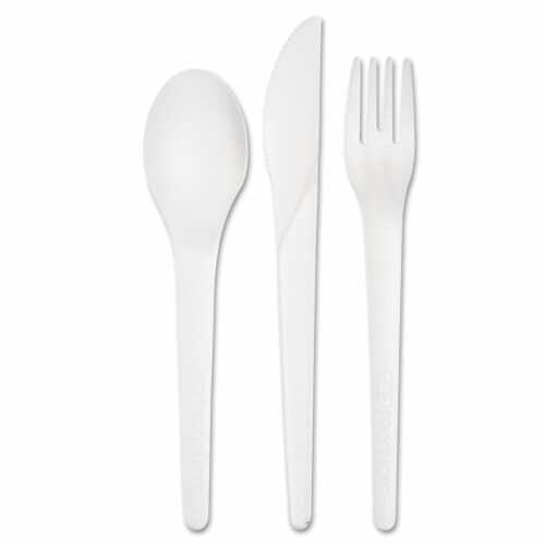 Eco-Products® KIT,PLANTWARE CUTLERY,WH EP-S015 Perspective: front