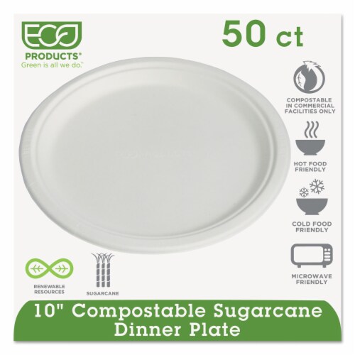 Renewable Sugarcane Plates, 9 Renewable Sugarcane Plates, 9