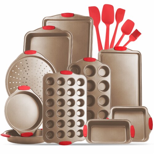 Kitcheniva Carbon Steel Nonstick Bakeware Set of 15 Light Brown, 1 Set -  Foods Co.