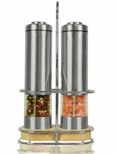 Electric Salt And Pepper Grinder Set - Battery Operated Pack Of 2