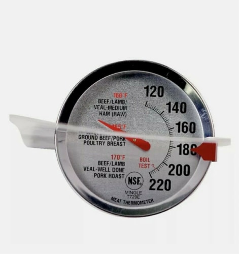 Mainstays Stainless Steel Meat Thermometer Perspective: front