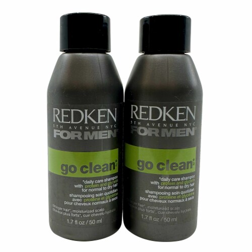 Redken For Men Go Clean Daily Care Shampoo 1.7 OZ Set of 2 Perspective: front