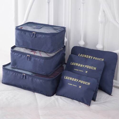 Kitcheniva Waterproof Clothes Storage Bags Packing Cube Set of 9 - Navy, 9  pcs - Kroger