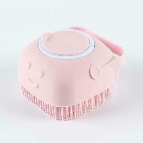Kitcheniva Silicone Bath Scrubber Gel Dispenser - Square Pink Perspective: front