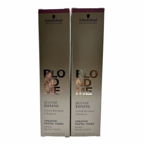 Schwarzkopf BlondeMe Blonde Toning Creative Pastel Tones Apricot 2.02 OZ 2 pack Perspective: front