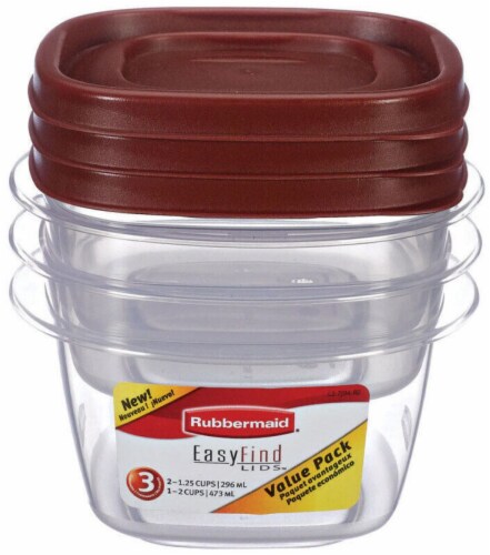 Rubbermaid 6pc Food Storage Container Set (3 Containers, 3 Lids) : Target