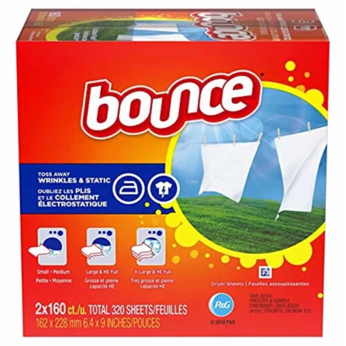 Bounce Fabric Softener Dryer Sheet Outdoor Fresh 320 Ct Perspective: front