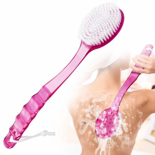 Kitcheniva Long Handle Bath Body Brush Soft Back Red 1 pc Kroger