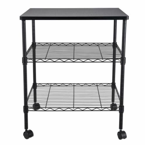 Kitcheniva Wire Shelf Storage Adjustable Rack With Wheels 3 Tier 1 Pcs Gerbes Super Markets