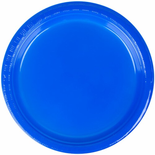 Kitcheniva Disposable Plastic Plates 7 Pack of 40 Blue Pack of 40 Smith s Food and Drug
