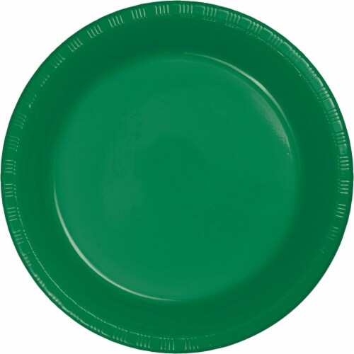 Kitcheniva Disposable Plastic Plates 7" Pack of 20, Green, Pack of 20