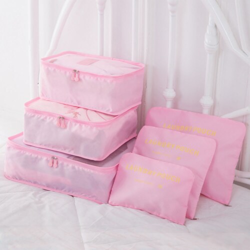 Kitcheniva Waterproof Clothes Storage Bags Packing Cube Set of 9 - Pink, 9  pcs - Fry's Food Stores