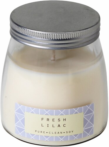 Illume Fresh Lilac Scented Soy Candle - White Perspective: front