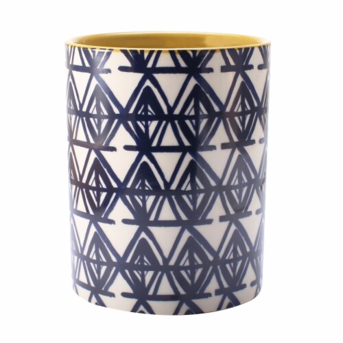 Illume Happy Place Bamboo Cotton Ceramic Jar Candle Perspective: front