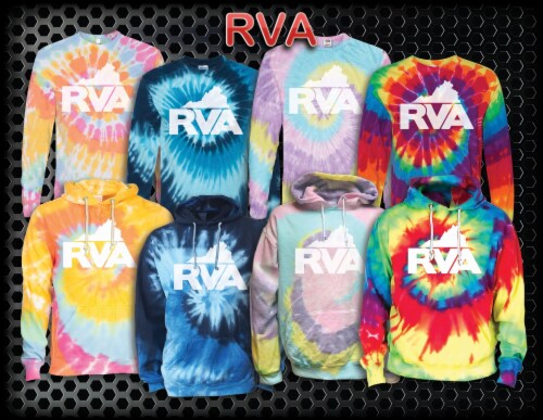 Cotton Gallery Large Hoodie - Tye Dye Perspective: front