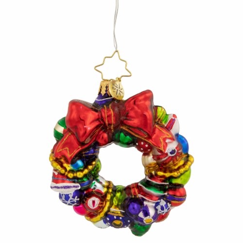 Christopher Radko Christopher Radko Joyful Wreath Gem Glass Christmas