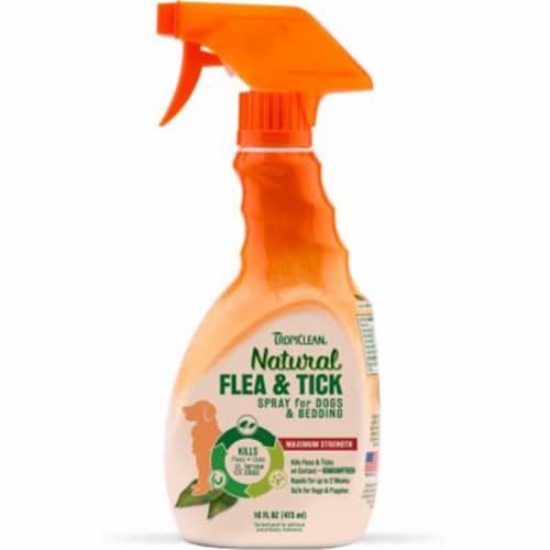 Tropcl 451211 16 oz Flea & Tick Spray for Pets Perspective: front