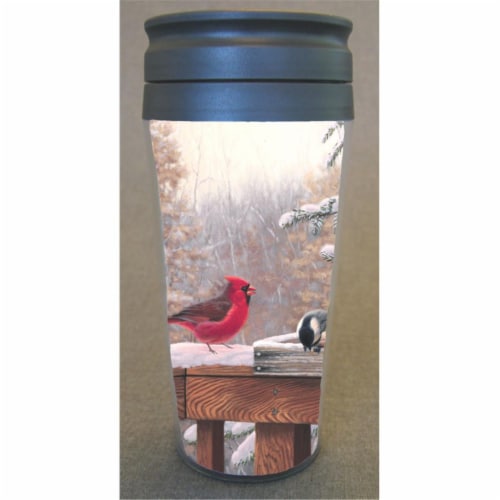 Songbird Essentials SEEK7602 Tableware Clear Black Poly Plastic Thermal Mug Entertaining Frie Perspective: front