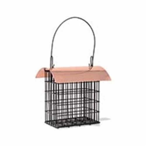 Songbird Essentials SE105 Deluxe Double Suet Cage with Copper Roof Perspective: front