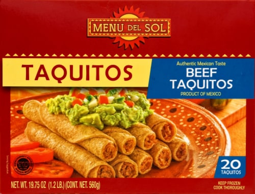 Menu Del Sol Beef Taquitos Perspective: front