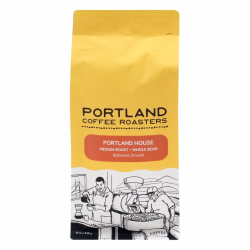 Portland Coffee Roasters Portland House Medium Roast Whole Bean Coffee Perspective: front