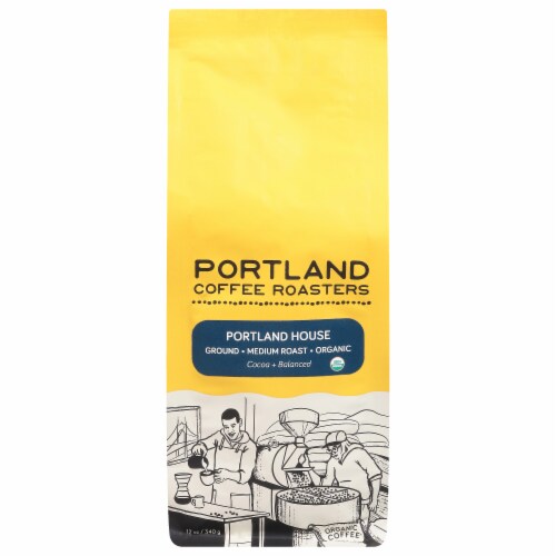 Portland Coffee Roasters Portland House Organic Ground Coffee Perspective: front