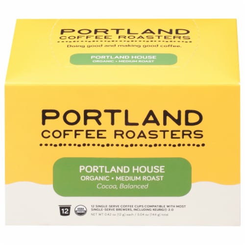Portland Coffee Roasters French Dark Roast Organic Coffee Pods Perspective: front