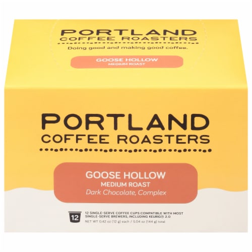 Portland Coffee Roasters Goose Hollow Medium Roast Coffee Pods Perspective: front