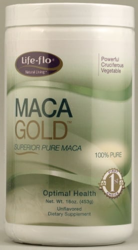 Life-Flo Maca Gold Pure Maca Unflavored Dietary Supplement Perspective: front