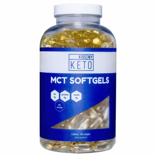 Kiss My Keto  MCT Oil Softgels 100% Coconut Perspective: front
