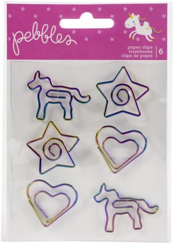 Live Life Happy Paper Clips 6/Pkg Perspective: front