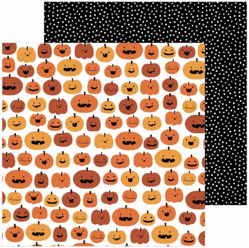 Spoooky Double-Sided Cardstock 12"X12"-Pumpkin Carving Perspective: front