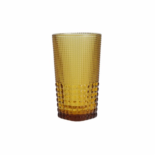 FORTESSA D&V Malcolm Iced Beverage Cocktail Glasses - 6 Pack - Amber Perspective: front