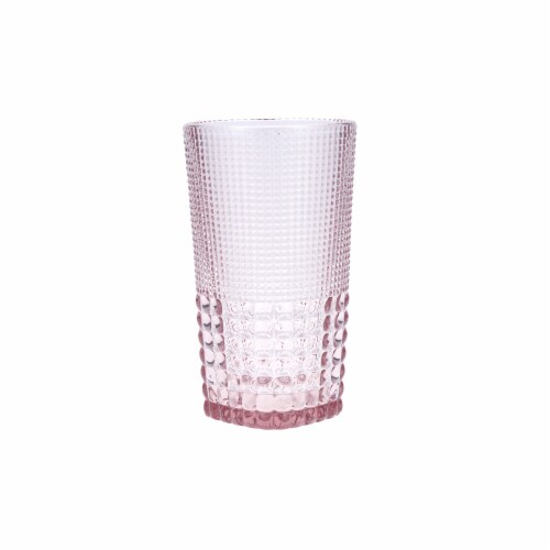 FORTESSA D&V Malcolm Iced Beverage Cocktail Glasses - 6 Pack - Pink Perspective: front