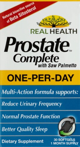 Real Health Prostate Complete Softgels Perspective: front
