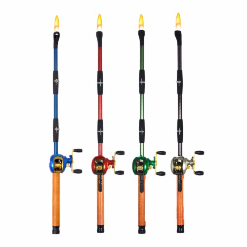 Bait Cast Fishing Pole BBQ Lighter Perspective: front