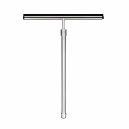 Grand Fusion Stainless Steel Shower Squeegee with Telescoping Handle Perspective: front