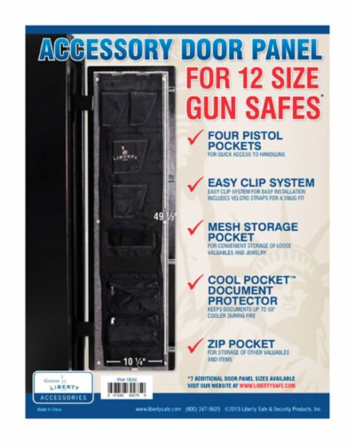 Liberty Safe Black Accessory Door Panel - Total Qty: 1 Perspective: front