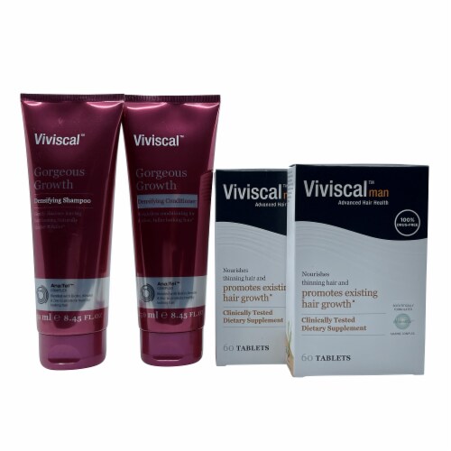 Viviscal Densifying Shampoo & Conditioner 8.45 OZ & Viviscal Man 60 Tabs 2 Pack Perspective: front