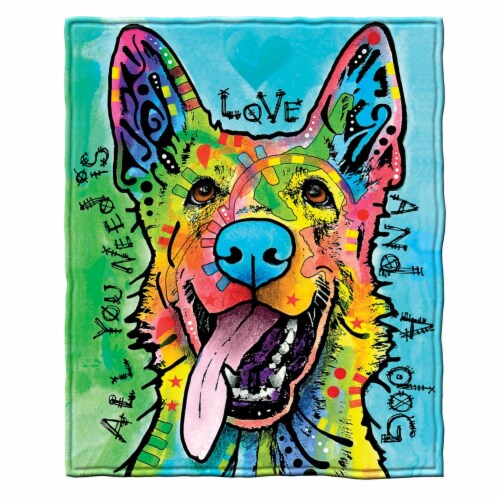 German shepherd fleece blanket online