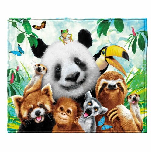 Dawhud Direct 50 x60 Zoo Animals Fleece Blanket for Bed Women