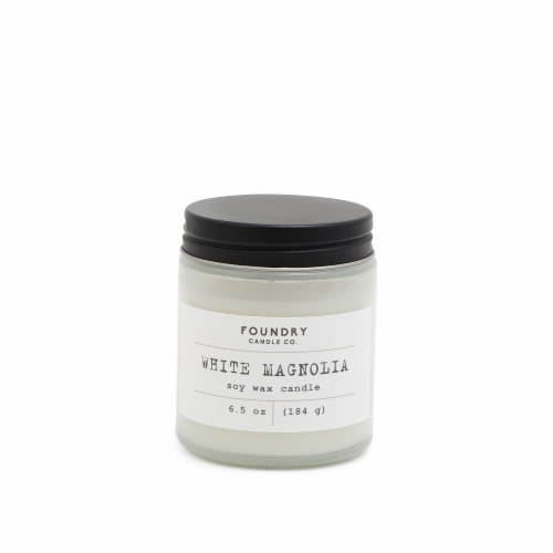 Foundry Candle Co White Magnolia Soy Wax Jar Candle Perspective: front