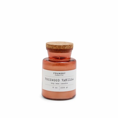 Foundry Candle Co. Scented Candle - Typewriter Rosewood Vanilla Perspective: front