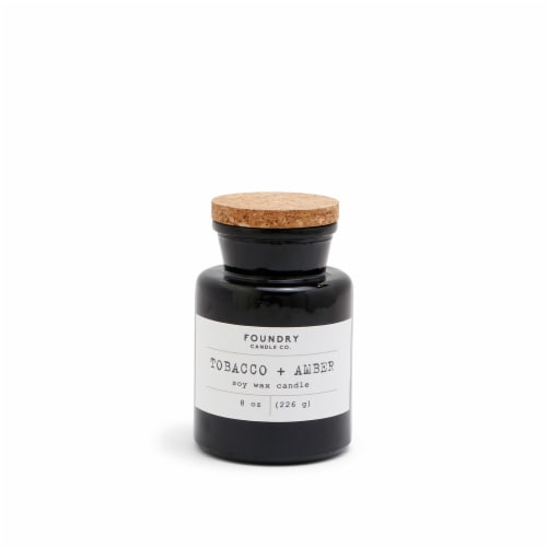 Foundry Candle Co. Scented Candle - Typewriter Tobacco + Amber Perspective: front