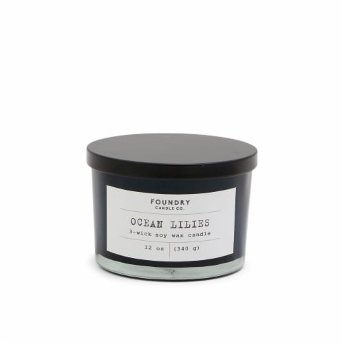 Foundry Candle Co. Scented Candle - Typewriter Ocean Lilies Perspective: front