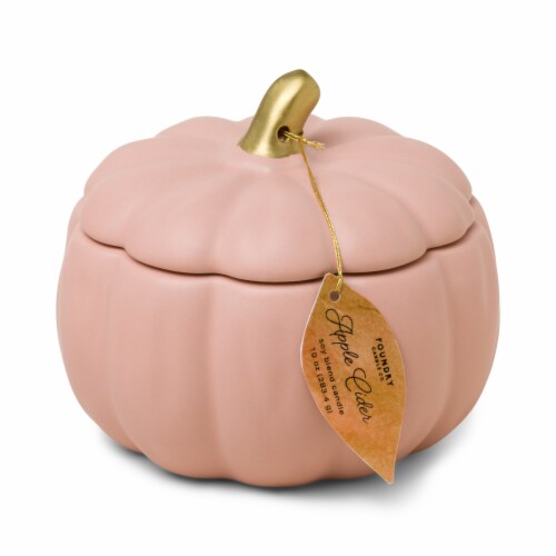 Foundry Candle Co. 10 oz Apple Cider Scented Pumpkin Jar Candle - Fall Collection Perspective: front