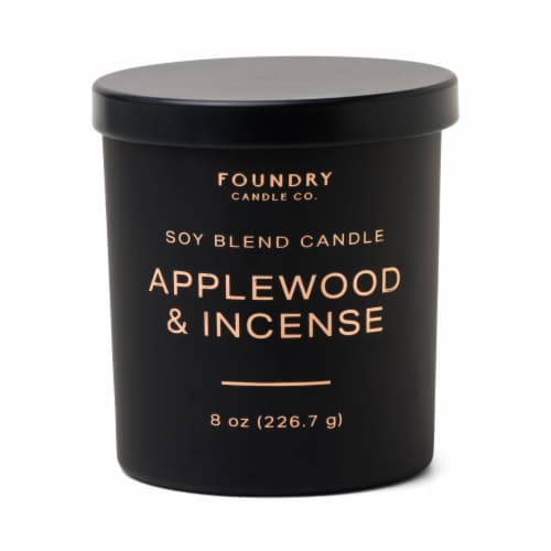 Foundry 8 oz Applewood & Incense Scented Candle Perspective: front