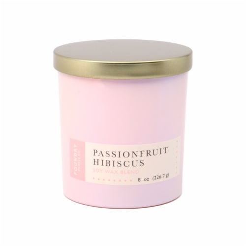Foundry Candle Co Passionfruit Hibiscus Jar Candle Perspective: front