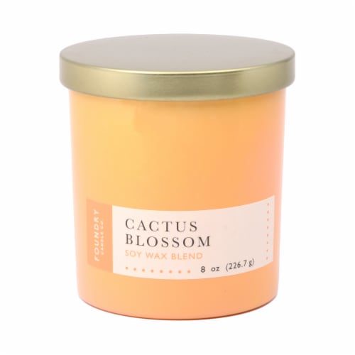 Foundry Candle Co Cactus Blossom Soy Wax Blend Jar Candle Perspective: front